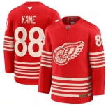 Men's Detroit Red Wings #88 Patrick Kane Red 2025 Centennial Premium Stitched Jersey