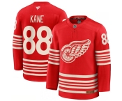Men's Detroit Red Wings #88 Patrick Kane Red 2025 Centennial Premium Stitched Jersey