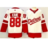 Men's Detroit Red Wings #88 Patrick Kane White Red 2024-25 Stitched Jersey