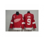 Men's Detroit Red Wings #9 Gordie Howe Red Home 2017-2018 adidas Hockey Stitched NHL Jersey