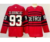 Men's Detroit Red Wings #93 Alex DeBrincat Red 2024-25 Reverse Retro Stitched Jersey
