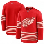 Men's Detroit Red Wings Blank Red 2025 Centennial Premium Stitched Hockey Jersey