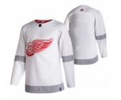 Men's Detroit Red Wings Blank White 2020-21 Reverse Retro Alternate Hockey Jersey