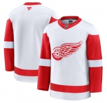 Men's Detroit Red Wings Blank White 2024-25 Away Stitched Hockey Jersey