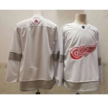 Men's Detroit Red Wings Blank White Adidas 2020-21 Alternate Authentic Player NHL Jersey