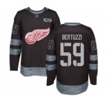 Men's Red Wings #59 Tyler Bertuzzi Black 1917-2017 100th Anniversary Stitched Hockey Jersey