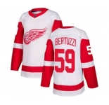 Men's Red Wings #59 Tyler Bertuzzi White Road Stitched Hockey Jersey