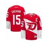 Men's Reebok Detroit Red Wings #15 Riley Sheahan Authentic Red 2016 Stadium Series NHL Jersey