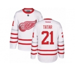 Men's Reebok Detroit Red Wings #21 Tomas Tatar Authentic White 2017 Centennial Classic NHL Jersey