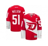Men's Reebok Detroit Red Wings #51 Frans Nielsen Authentic Red 2016 Stadium Series NHL Jersey