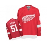 Men's Reebok Detroit Red Wings #51 Frans Nielsen Authentic Red Home NHL Jersey
