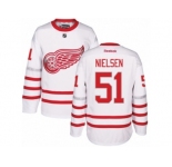 Men's Reebok Detroit Red Wings #51 Frans Nielsen Authentic White 2017 Centennial Classic NHL Jersey