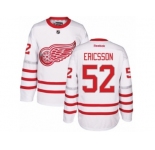 Men's Reebok Detroit Red Wings #52 Jonathan Ericsson Authentic White 2017 Centennial Classic NHL Jersey