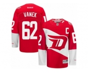 Men's Reebok Detroit Red Wings #62 Thomas Vanek Authentic Red 2016 Stadium Series NHL Jersey