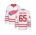Men's Reebok Detroit Red Wings #65 Danny DeKeyser Authentic White 2017 Centennial Classic NHL Jersey