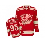 Men's Reebok Detroit Red Wings #95 Dennis Cholowski Authentic Red 2014 Winter Classic NHL Jersey