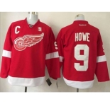 en Detroit Red Wings #9 Gordie Howe Red Stitched NHL Jersey