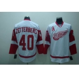 nhl detoit red wings #40 zetterberg white(A)