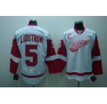 nhl detoit red wings #5 lidstrom white(C)