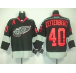 nhl jerseys detoit red wings #40 zetterberg black(A)