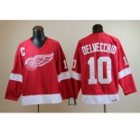 nhl jerseys detroit red wings #10 delvecchid ccm throwback red
