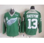 nhl jerseys detroit red wings #13 datsyuk green[2015 new]