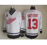 nhl jerseys detroit red wings #13 pavel datsyuk black-white