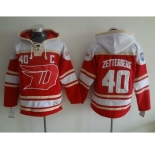 nhl jerseys detroit red wings #40 zetterberg red-cream[pullover hooded sweatshirt patch C][stadium]