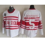 nhl jerseys detroit red wings #5 lidstrom authentic 75th ccm white