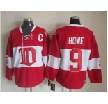 nhl jerseys detroit red wings #9 howe red[patch C]