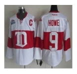 nhl jerseys detroit red wings #9 howe white[winter classic patch C]