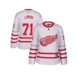 Women's Detroit Red Wings #71 Dylan Larkin White 2017 Centennial Classic Stitched NHL Jersey
