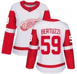 Women's Detroit Red Wings Authentic #59 Tyler Bertuzzi White Away Jersey
