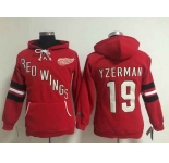 women nhl jerseys detroit red wings #19 yzerman red[pullover hooded sweatshirt]