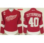 women nhl jerseys detroit red wings #40 zetterberg red[patch C]