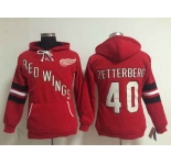 women nhl jerseys detroit red wings #40 zetterberg red[pullover hooded sweatshirt]