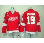 youth nhl jerseys deroit red wings #19 yzerman red ccm