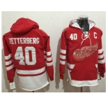 Detroit Red Wings #40 Henrik Zetterberg Red Name & Number Pullover NHL Hoodie