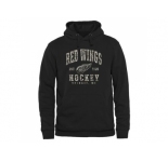 Men's Detroit Red Wings Black Camo Stack Pullover Hoodie