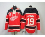 nhl jerseys detroit red wings #19 yzerman red[pullover hooded sweatshirt patch C]