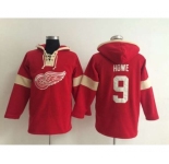 nhl jerseys detroit red wings #9 howe red-cream-1[pullover hooded sweatshirt]