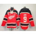 nhl jerseys detroit red wings #9 howe red[pullover hooded sweatshirt patch C]