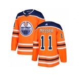 Adidas Edmonton Oilers #11 Mark Messier Orange Home Authentic Stitched NHL Jersey