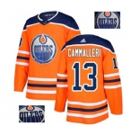 Adidas Edmonton Oilers #13 Mike Cammalleri Authentic Orange Fashion Gold NHL Jersey