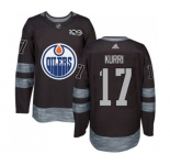 Adidas Edmonton Oilers #17 Jari Kurri Authentic Black 1917-2017 100th Anniversary NHL Jersey