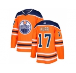 Adidas Edmonton Oilers #17 Jari Kurri Orange Home Authentic Stitched NHL Jersey