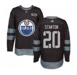 Adidas Edmonton Oilers #20 Ryan Stanton Authentic Black 1917-2017 100th Anniversary NHL Jersey