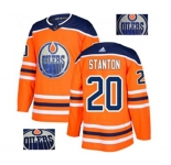 Adidas Edmonton Oilers #20 Ryan Stanton Authentic Orange Fashion Gold NHL Jersey