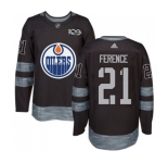 Adidas Edmonton Oilers #21 Andrew Ference Authentic Black 1917-2017 100th Anniversary NHL Jersey