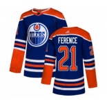 Adidas Edmonton Oilers #21 Andrew Ference Authentic Royal Blue Alternate NHL Jersey
